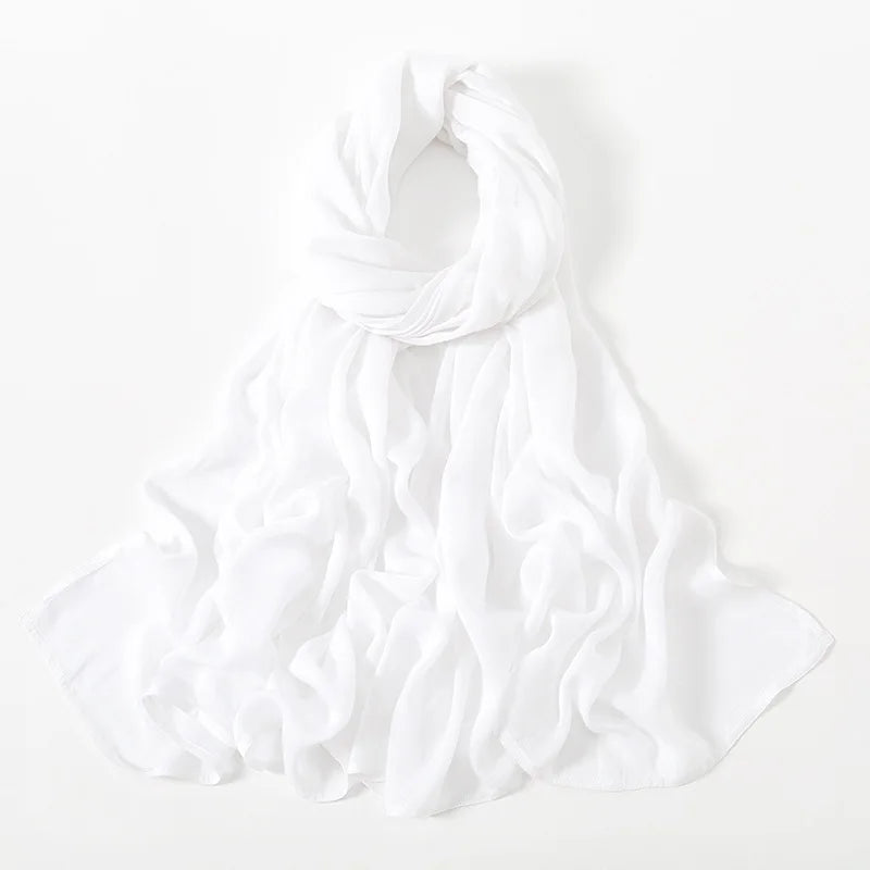 New Muslim Hijabs for Women Scarf Thin Plain Shawls Femme Musulman Soft Viscose Rayon Headscarf Islamic Turban Headband 190x85cm