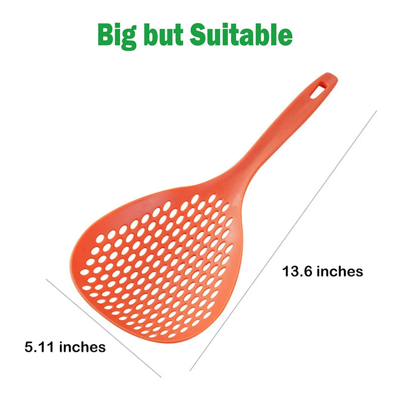 large scoop colander strainer kitchen large noodle scoop long handled drain filter noodle dumpling wonton scoop