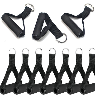 Fitness Equipment Accessories Resistance Bands Handles Anti-slip Grip Webbing Fitness Heavy Duty Cable Machine Workout Equipment