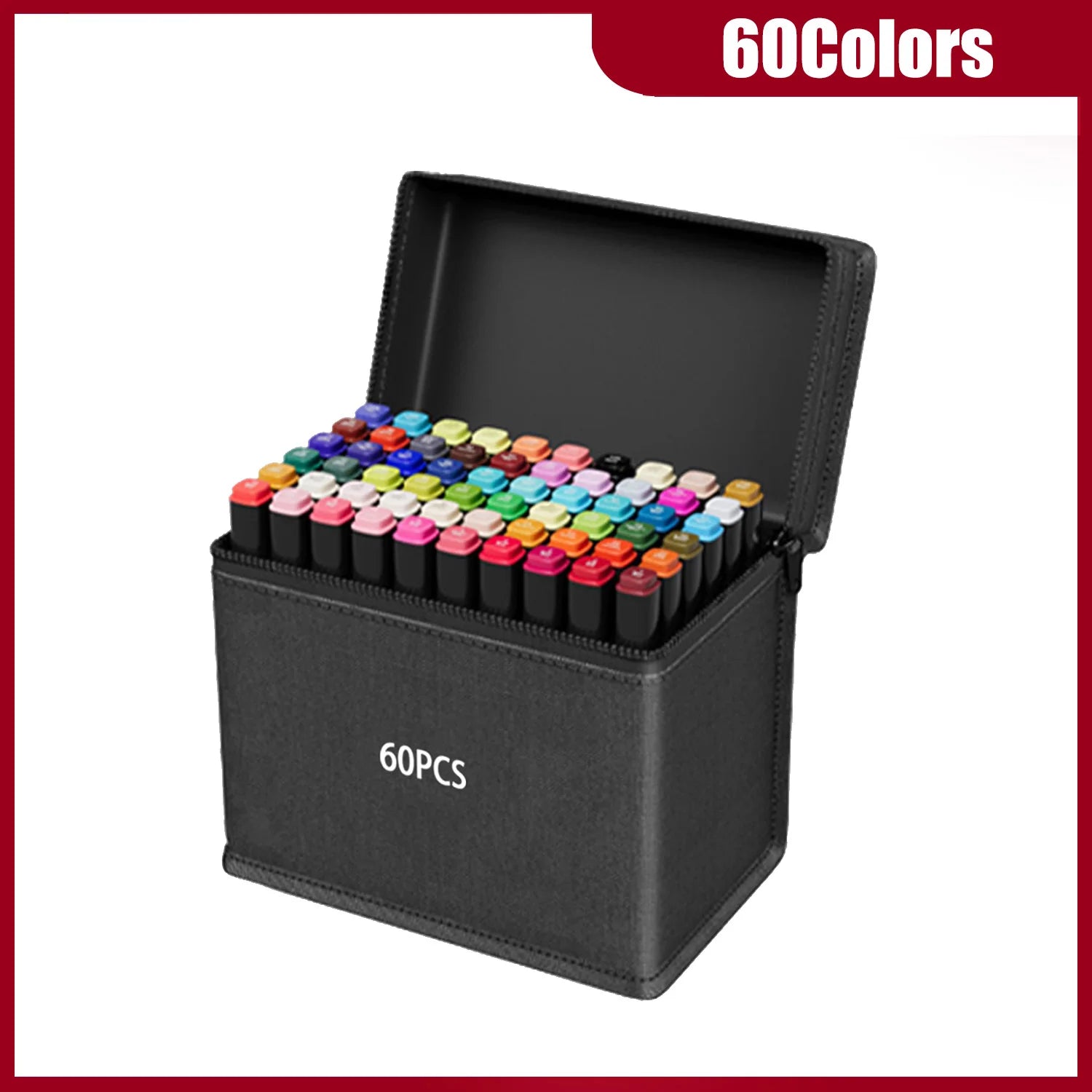 24-262 Colors Alcohol Drawing Markers Dual Tip Permanent Art Sketch Markers for Illustration School Supplied Christmas Gifts