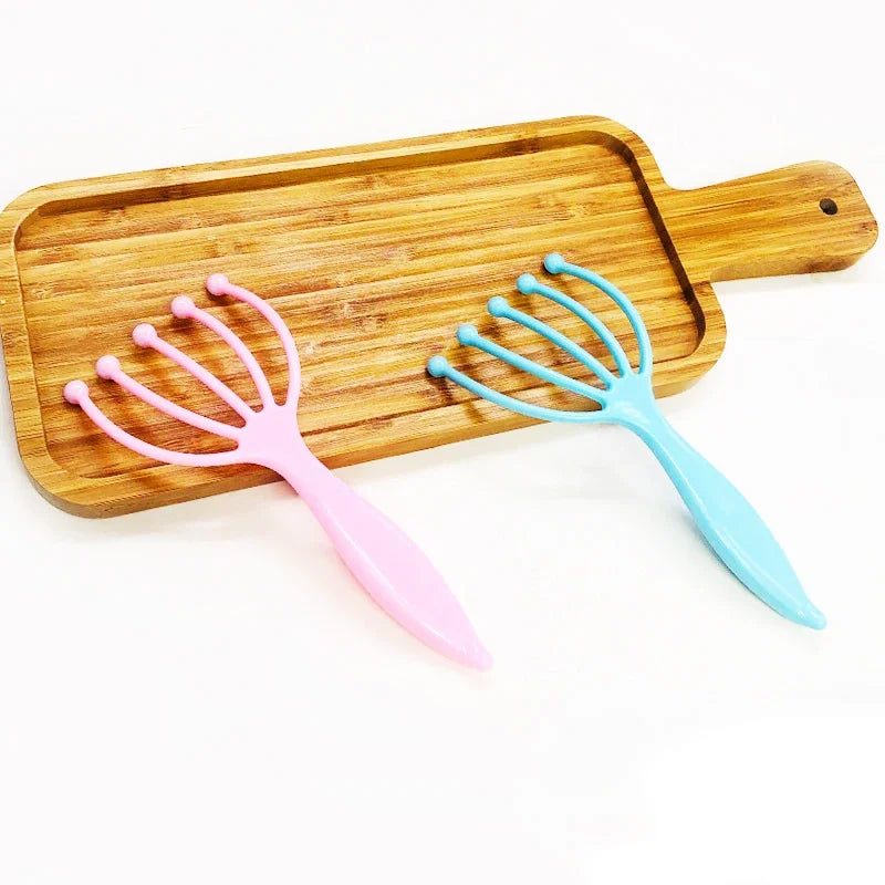 Soft Handheld Head Scalp Massager Neck Ball Comb Roller Five Finger Claws Steel Relax SPA Hair Care for Scratching Head Relief