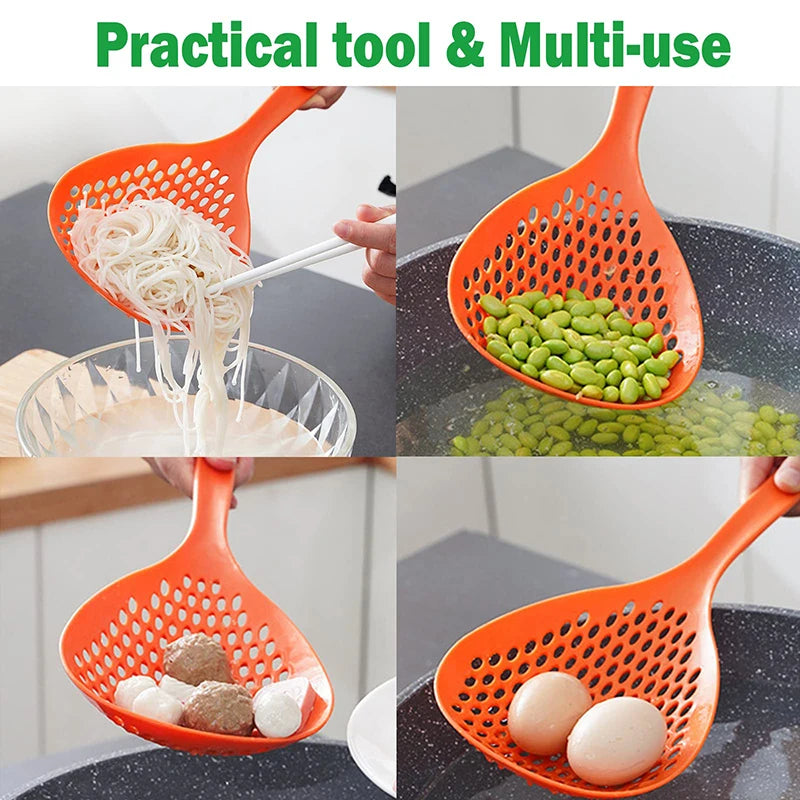 large scoop colander strainer kitchen large noodle scoop long handled drain filter noodle dumpling wonton scoop