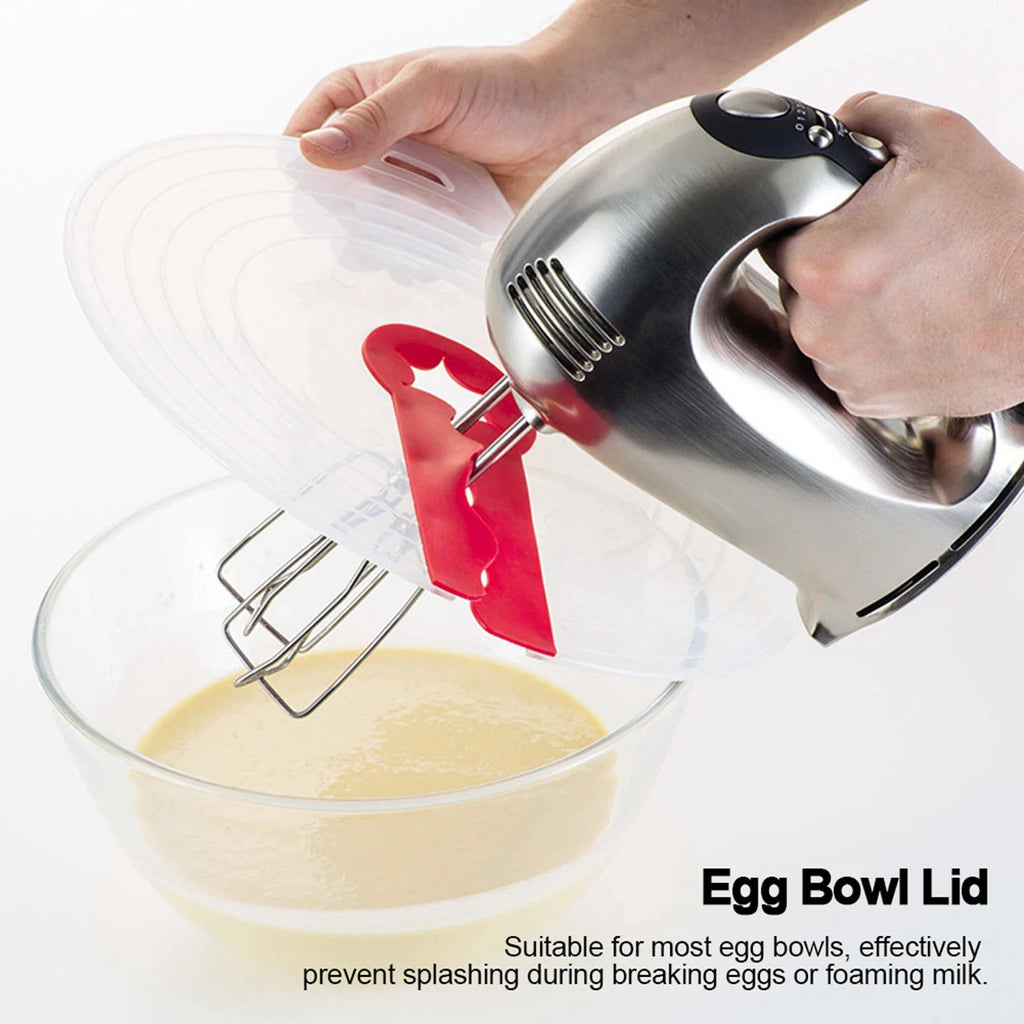 Eggs Mixer Cover Cream Bowl Whisks Screen Baking Beat Eggs Splash Guard Plastic Bowl Lids Cooking Supplies for Kitchen
