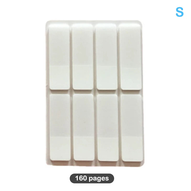 40/80/160 Pages Frosted Simple Pure White Index Stickers Transparent Label Stickers DIY Sticky Notes Office School Supplies