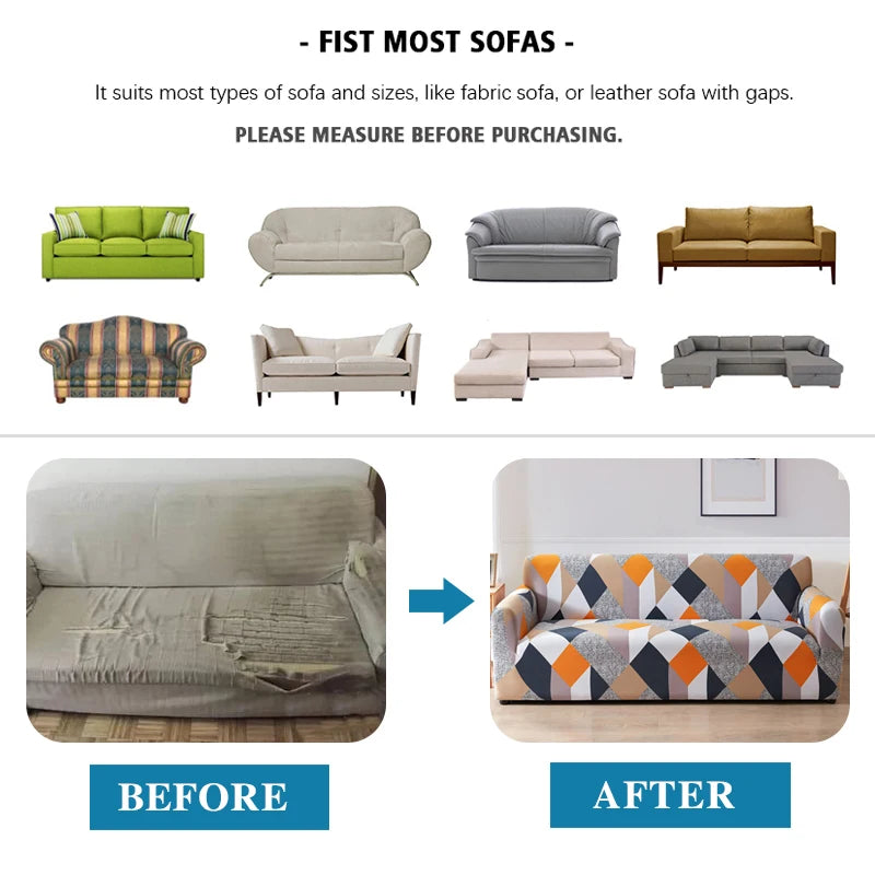 Coolazy Stretch Plaid Sofa Slipcover Elastic Sofa Covers for Living Room funda sofa Chair Couch Cover Home Decor 1/2/3/4-seater
