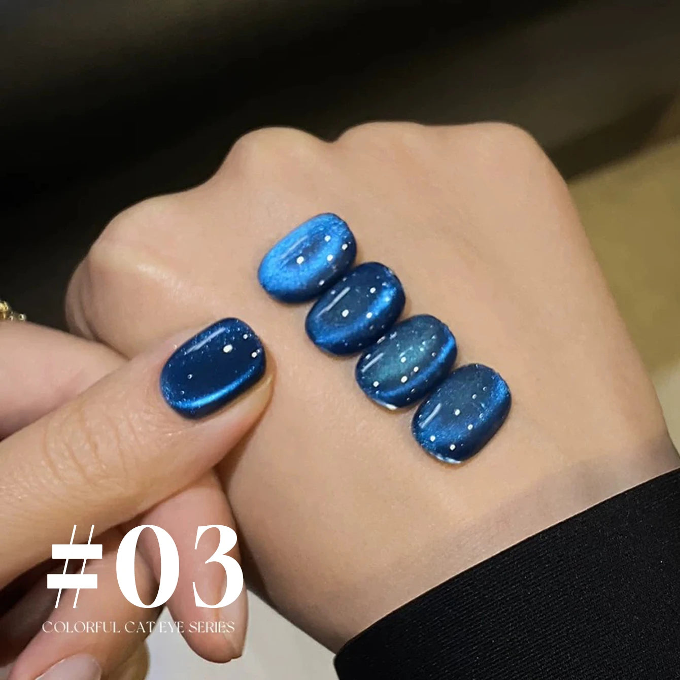 12ML 1-6PCS Summer And Autumn Island Glass Bead Magnet Cat Eye Gel Nail Polish Blue Nails Nail Art Nail Supplies