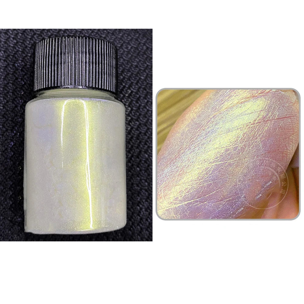 Pearl White Nails Glitter Aurora - Hailey Bieber Nails Moonlight Powders Fritillary Shell Mirror Pigment Nail Decoration