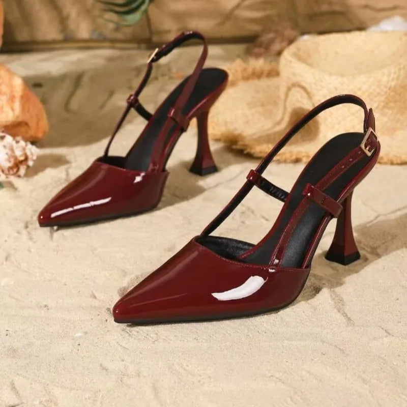 2026 Fashion Buckle Latch Open Toe Sandals Women Thin High Heels Ladies Grace Women Wedding Party Shoes 4367