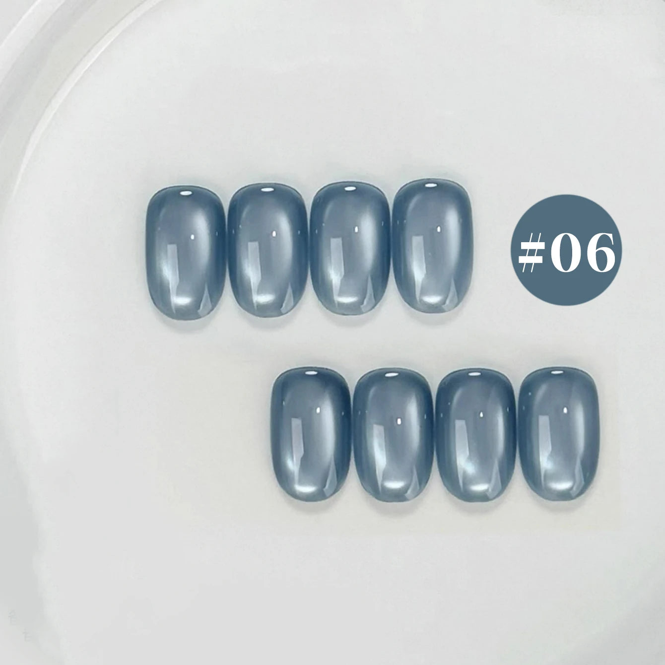 12ML 1-6PCS Summer And Autumn Island Glass Bead Magnet Cat Eye Gel Nail Polish Blue Nails Nail Art Nail Supplies