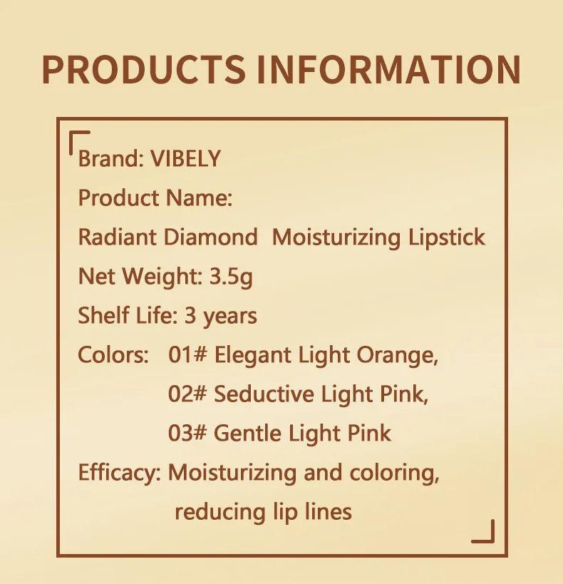 VIBELY Color Changing Lipstick with Shimmer Glitter, Nourishing Hydrating Lip Balm, Moisturizing Lip Care for Dry Lips, Daily Us