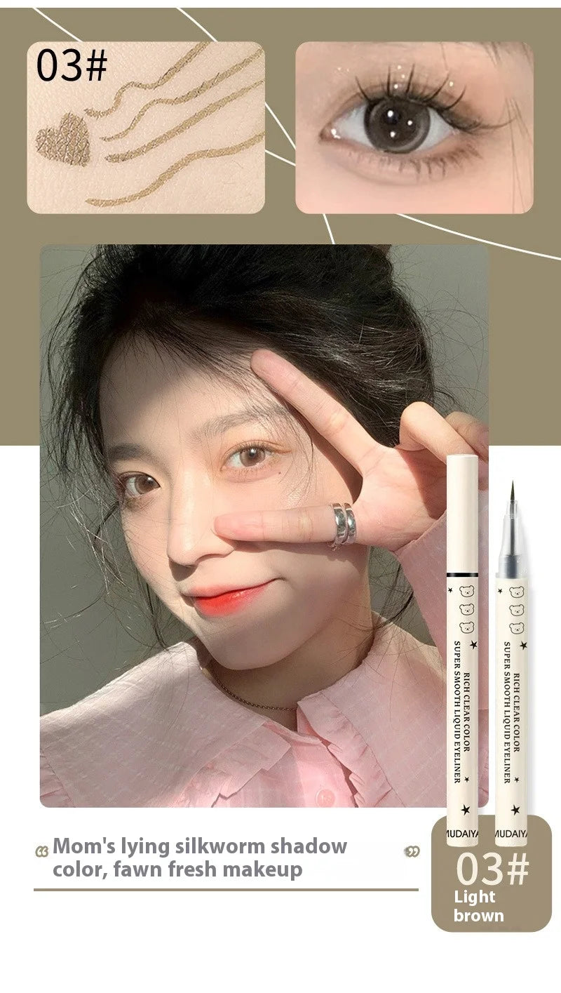 Cute Bear Waterproof Long-Wearing Liquid Eyeliner Makeup Quick-Drying, Smudge-Resistant,  Formula for Sensitive Eyes Cosmetics