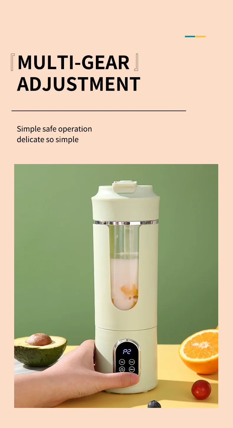 HOMEFISH Portable Rechargeable Compact Juice Cup Multi-functional Blender for Students - On-the-Go Fresh Juice Maker