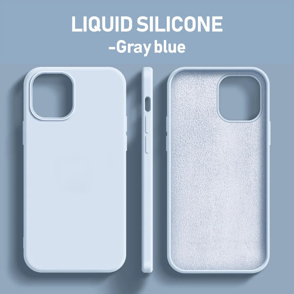 Soft Smooth Protector Shockproof Back CoverFor iPhone 16 Pro Max 15 14 11 12 13 Mini 7 8 Plus XR XS Candy Color Phone Case