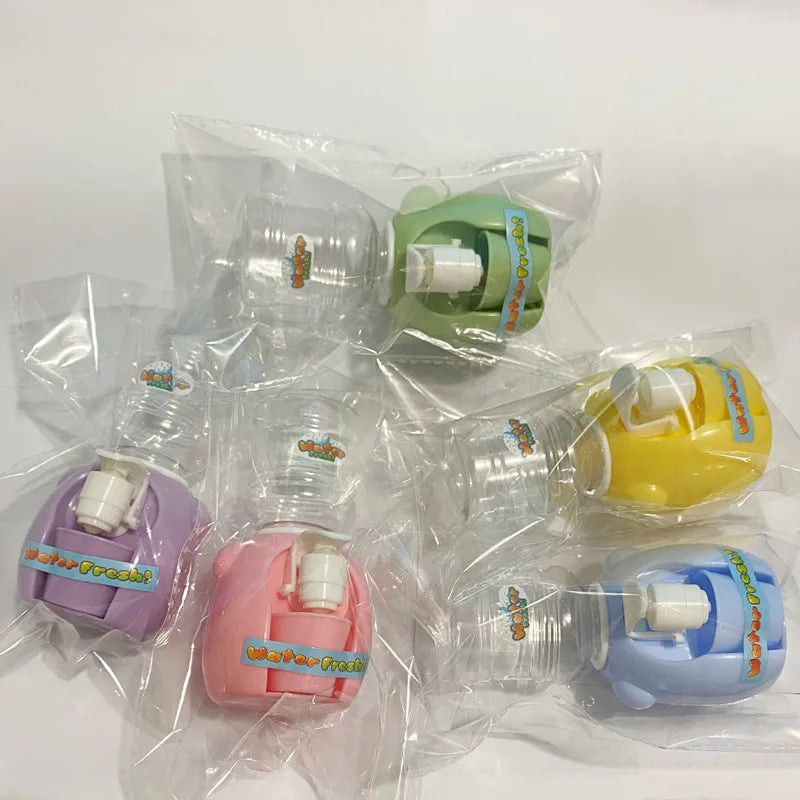Kids Mini Water Dispenser Toy, Pretend Play Kitchen Set, Fun Press-to-Water Simulation, Tableware Accessories in Bag