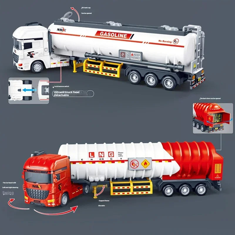 1/50 Simulation Alloy Head Diecasts Toy Engineering Vehicle Toy Excavator Crane Model Truck Car Toys for Boys Gifts Home Decor