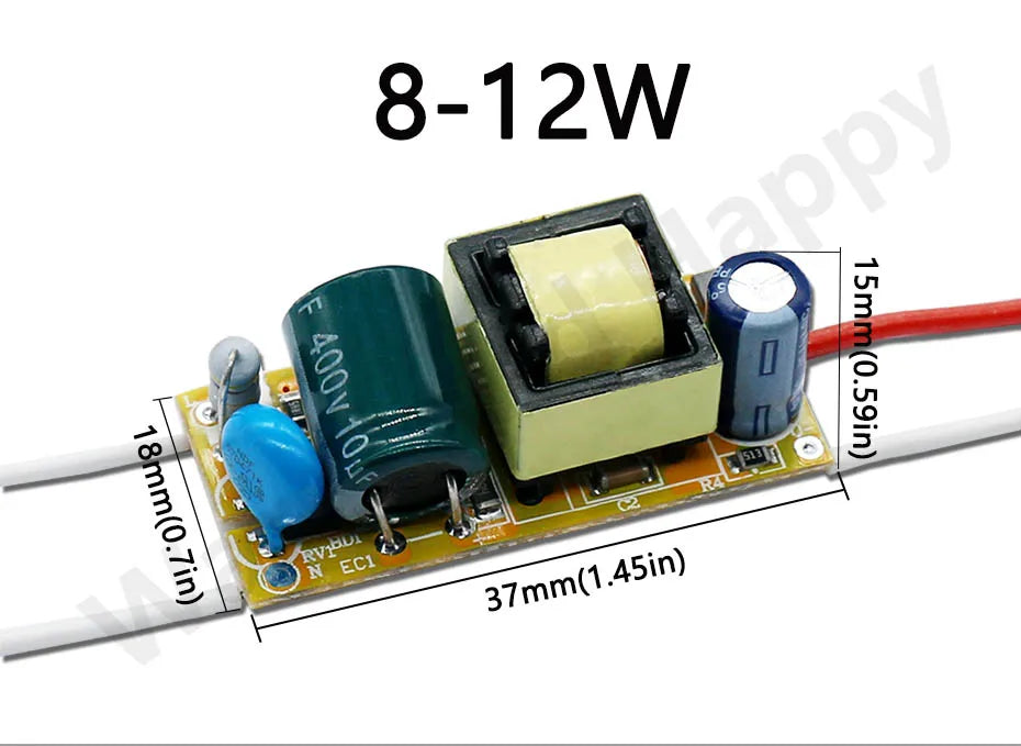 LED Driver 220V LED Power Supply 1-3W 4-7W 8-12W 15W 18W 24W 25W 30W 36W 300mA with Built-In Transformer Module LED Driver Board