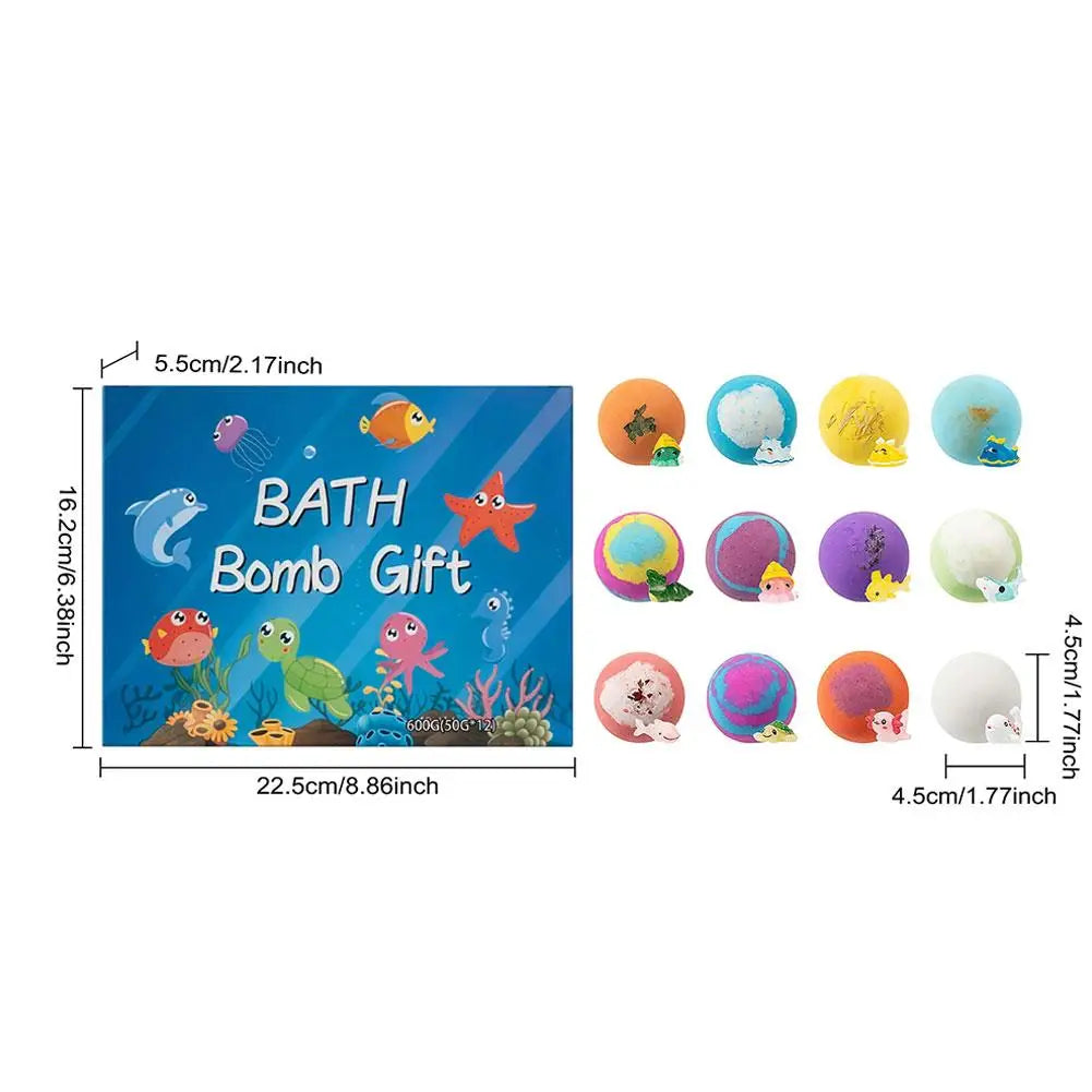 50gx12 Bath Bombs For Kids With Surprise Toys Inside For Kids Boys And Girls Holiday Bubble Bath With Cheerful Scent