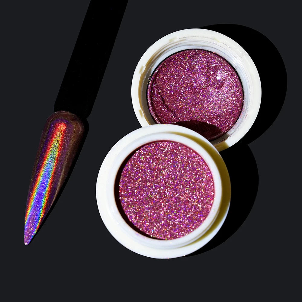 Pearl White Nails Glitter Aurora - Hailey Bieber Nails Moonlight Powders Fritillary Shell Mirror Pigment Nail Decoration
