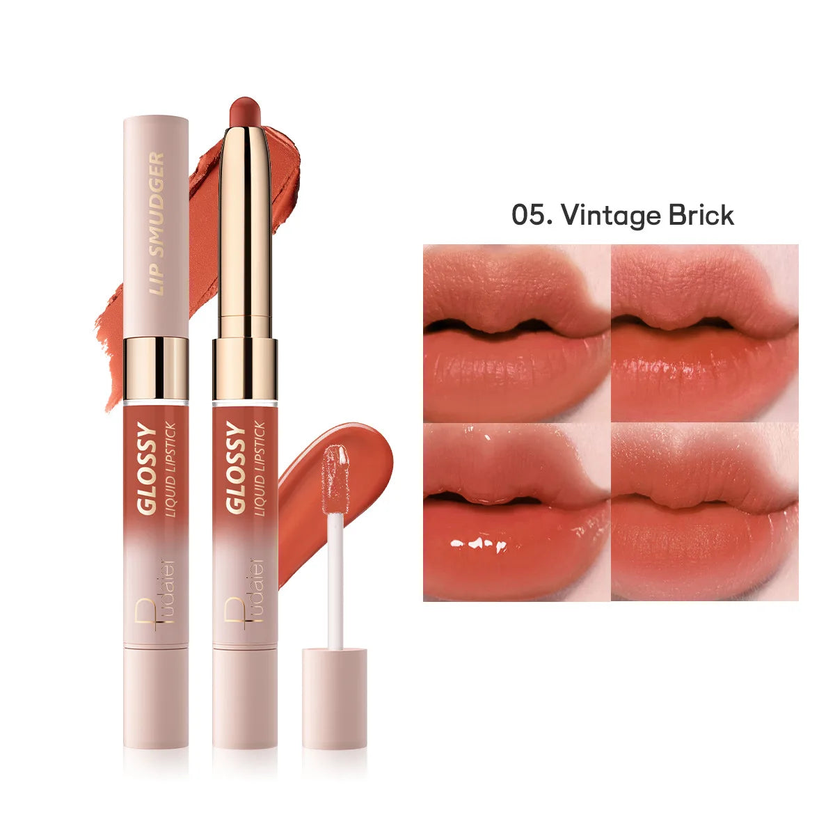 10-Color Double-Headed Lipstick Lip Gloss Moisturizing and Durable Matte Lip Gloss Color-Producing Liquid Lipstick For Makeup