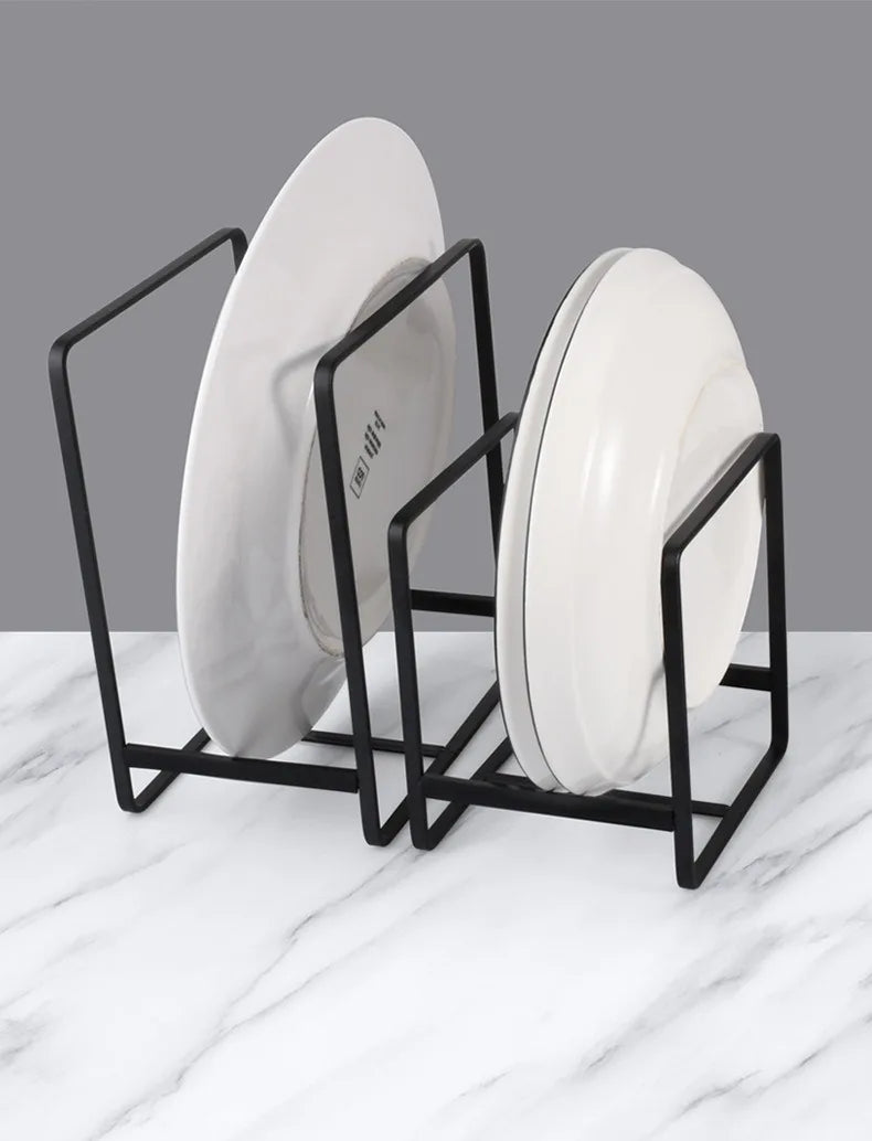 kitchen cabinet plate storage countertop dish rack drawer dinner plate partition drain rack layered storage rack