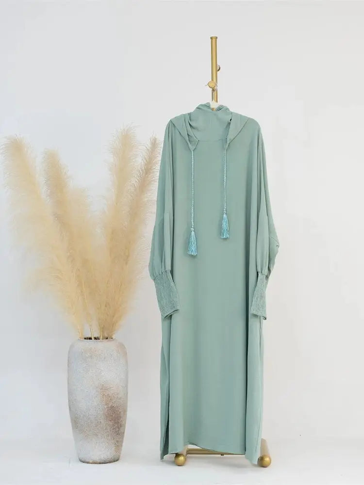 Ramadan Niqab Khimar Muslim Abaya Damen Dubai Turkey Islam Prayer Clothes Women Jilbab Modest Dress Kaftan Robe Femme Musulmane