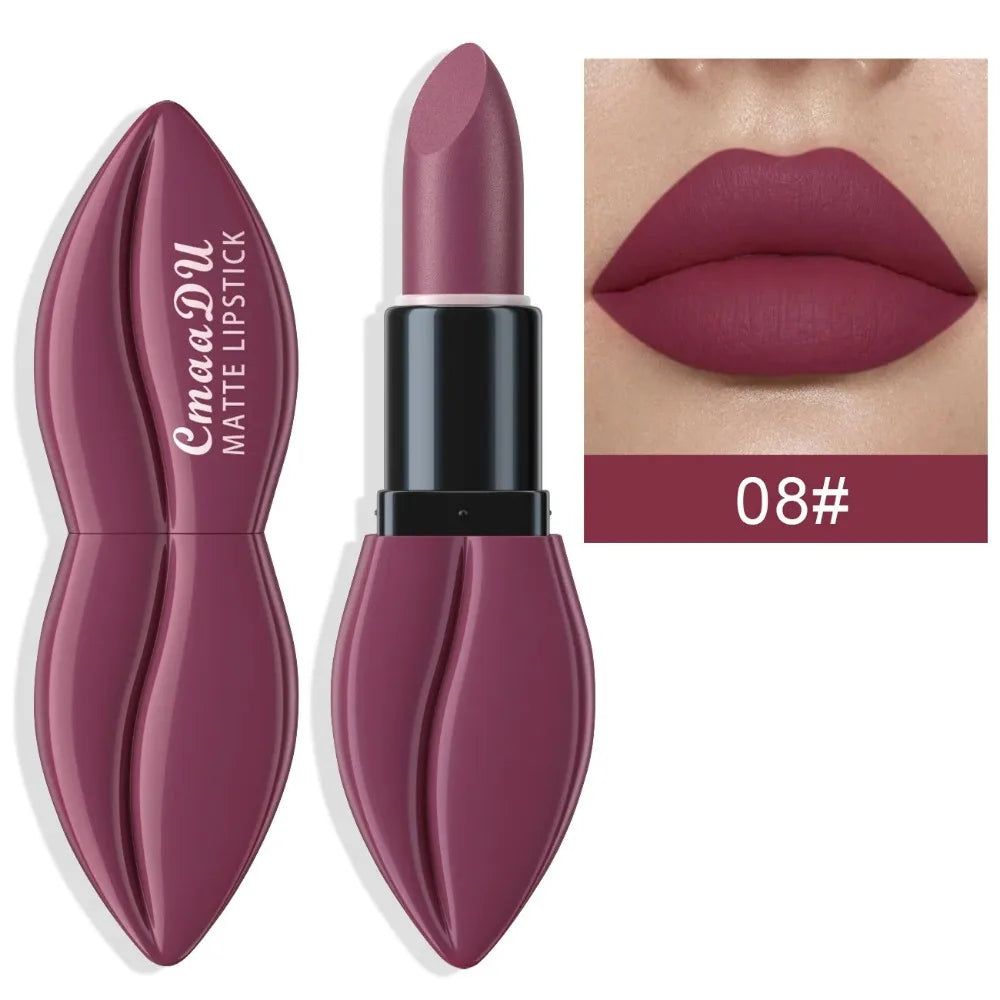 Natural Smooth Matte Waterproof Velvet Nude Lipstick Sexy Red Brown Lip Stick Pigments Makeup Lipgloss Long Lasting Profissional