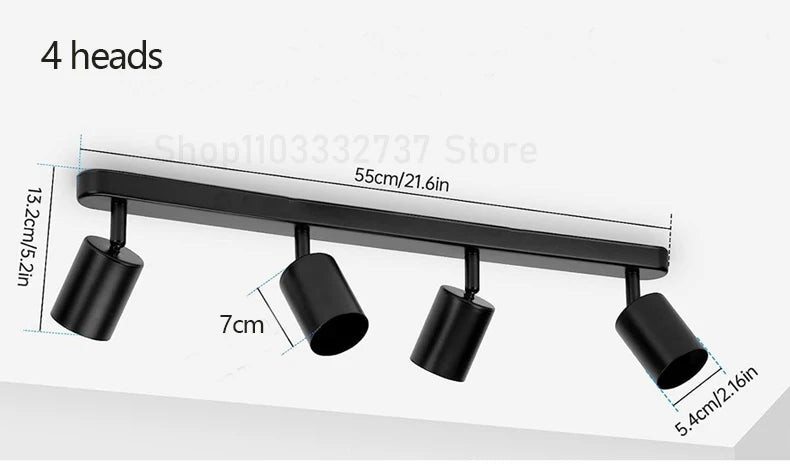 Modern GU10 LED Study Ceiling Lights Kitchen Fixtures Dining Room Background Decoration Lampshade Adjustable Stairs Aisle Lamp