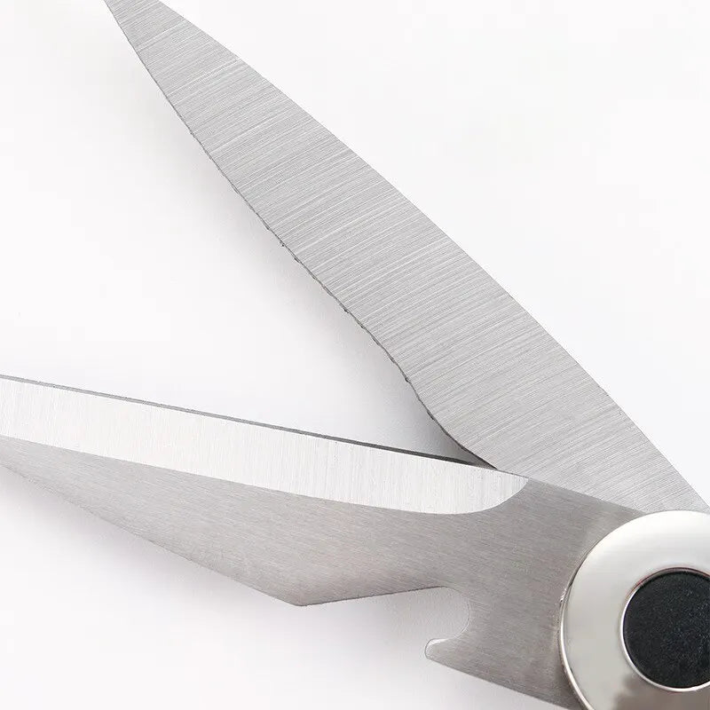 Stainless Steel Kitchen Scissors Multifunctional Household Chicken Bone Scissors With Lid Can Be Opened To Clip Walnuts