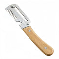Multipurpose Vegetable Peeler Stainless Steel Kitchen Tool Wooden Handle Cutter For Scallion Potato Fruit Asparagus Winter Melon