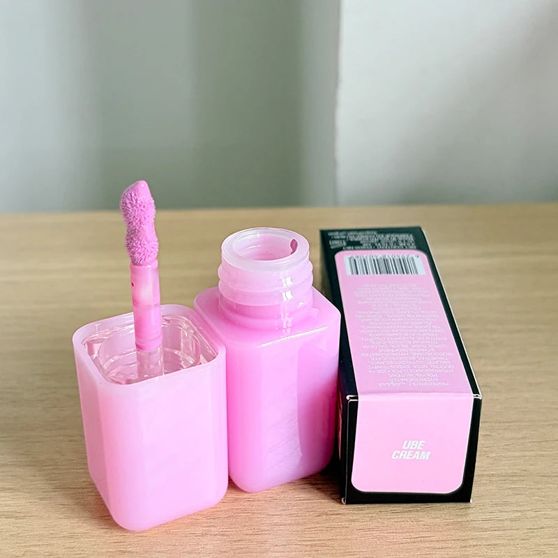 ROD Lipstick Makeup Non-Sticky Lip Gloss Hydrating Crystal Clear Lip Oil Plumping Moisturize Tinted Lipstick Natural Lip Makeup
