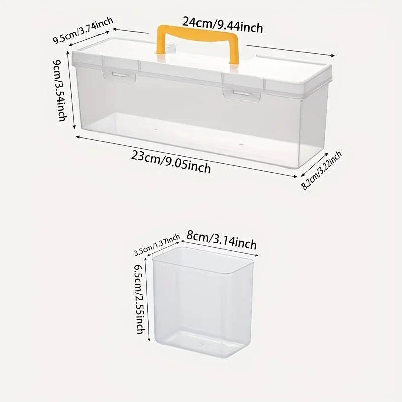 Professional 7-Piece Tool Organizer Set,Transparent Parts Storage with Dividers-Portable Case for Screws,Wrenches & DIY Hardware