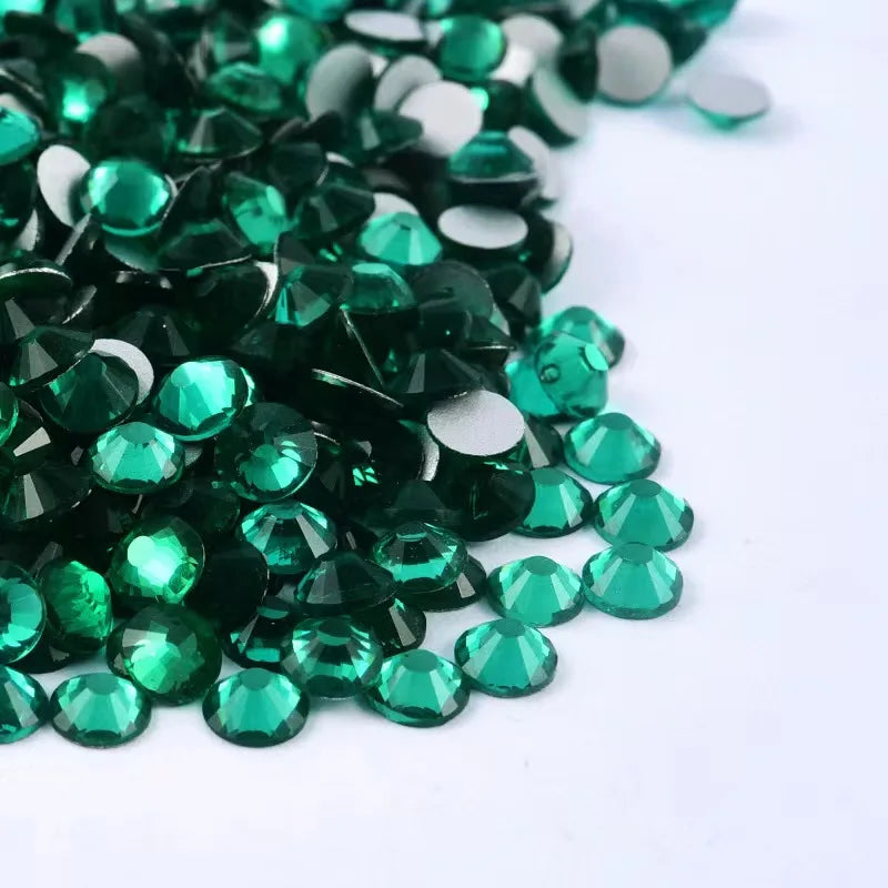1440Pcs/Pack Flatback 3D Glass Swarovsky DIY Nails Rhinestones Art Decoration Shiny Crystal Stones Gems Manicure