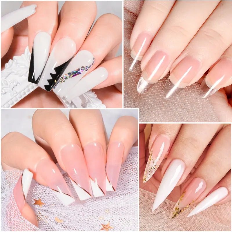 Baby Boomer Extension Nail Gel Set UV Builder Ombre Nails Camouflage Quick Extension Gel Extended Nails Art Gel Kits Manicure