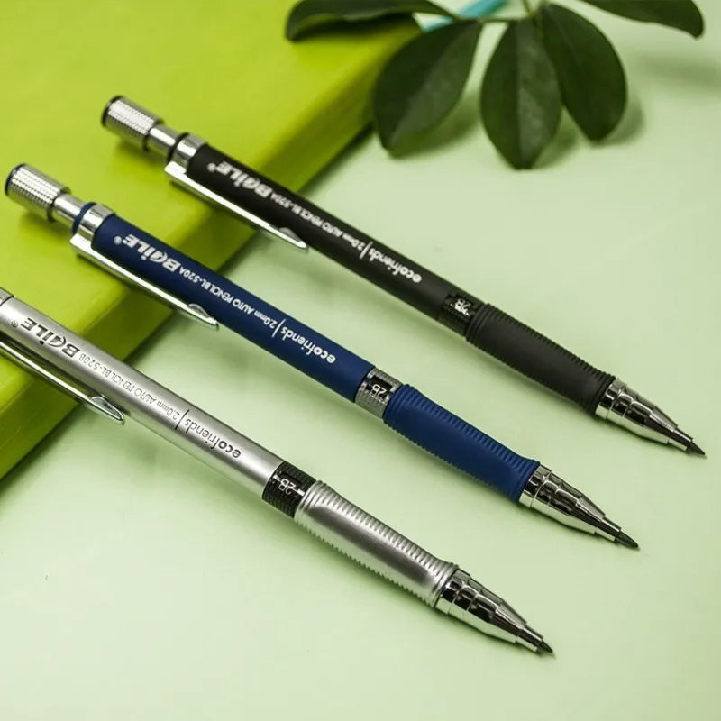 2.0mm Mechanical Pencil With Black/Color Lead Refill Automatic Pencil Art Drawing Painting Sketching School & Office Stationery