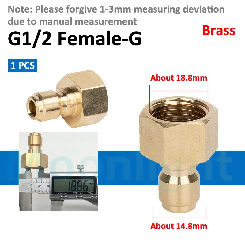 1/4" 3/8" 1/2" High Pressure Quick Connector Car Washer Adapter Water Gun Hydraulic Couplers Couplings for Garden Irrigation