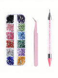 Nails Art Multi-Size Flat Back Acrylic Rhinestones 3D Crystal DIY Decorations Glitter Crystal Gem Manicure Accessories With