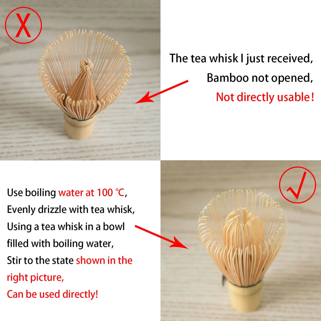 1pcs Handmade Golden Bamboo Matcha Whiskey, Traditional Japanese Matcha Blender - Tea Set Made from Durable and Sustainable
