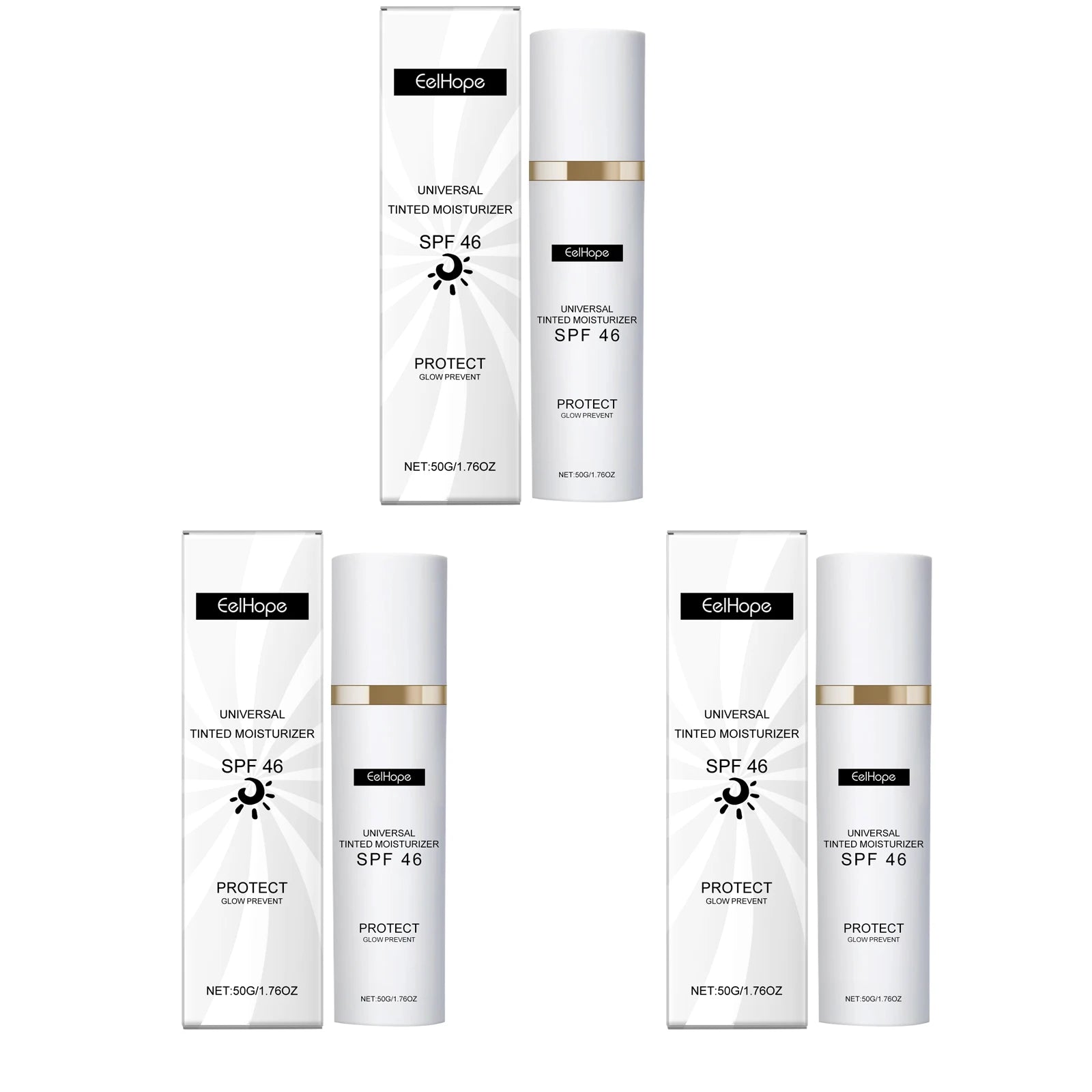 Sunscreen Tinted Moisturizer EELHOPE Lightweight Non Greasy Brightening Skin Tone Long Lasting Sun Protection For Daily Outdoor