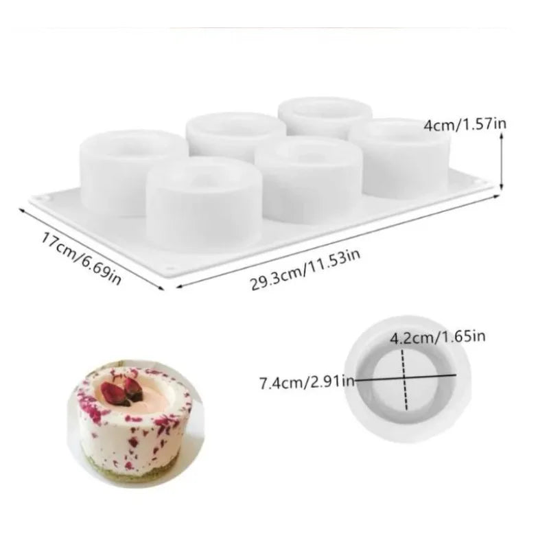 Silicone round Cake Mold 3D Tray for Baking Mousse Soap Kitchen Cooking Tools Cake Decorating Mould Baking Pan