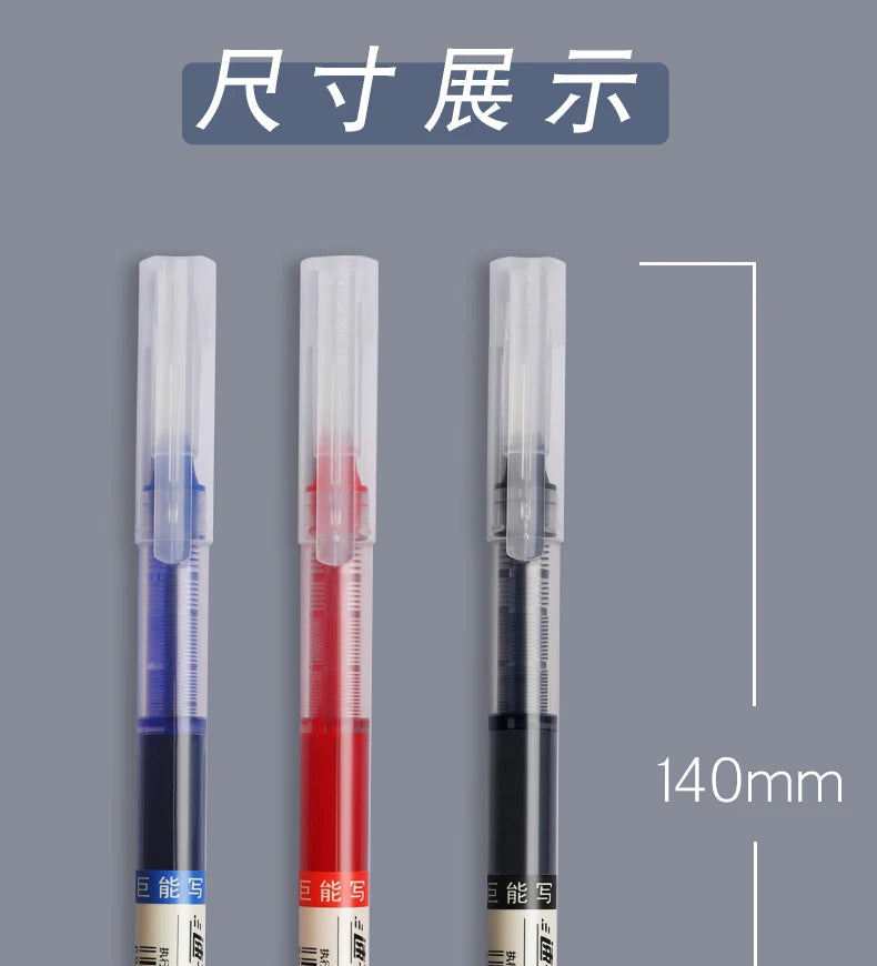 10Pcs/set High Quality Needle Type Gel Pens Straight Liquid Ballpoint Pen Kawaii Stationery School Office Supplies Writing