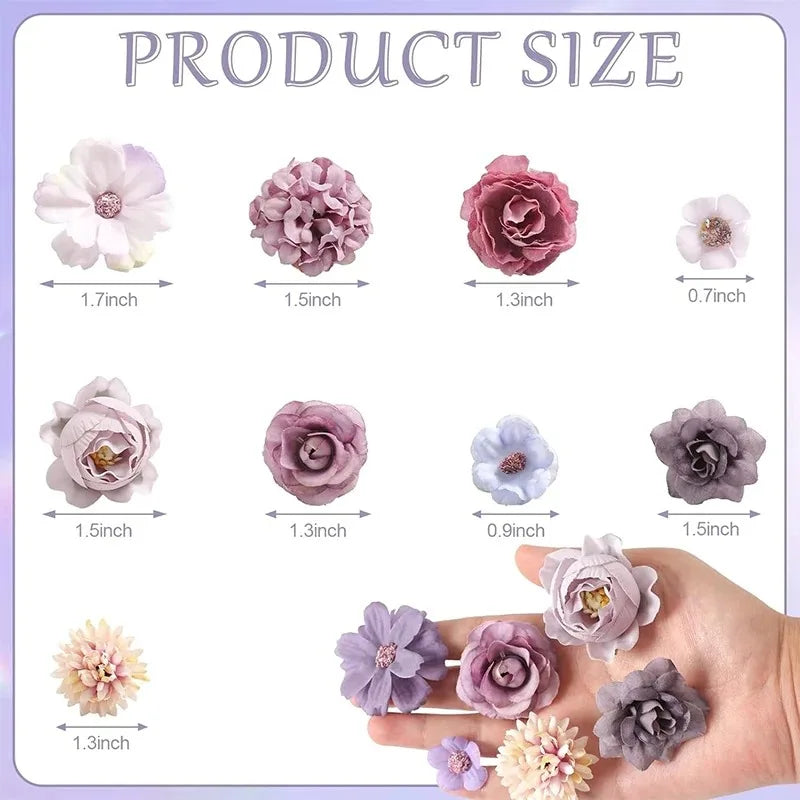 1Bag Artificial Flower Head For Home Room Wedding Decoration Handmade Craft Wreath Christmas Tree Decor 2025 Navidad Supplies