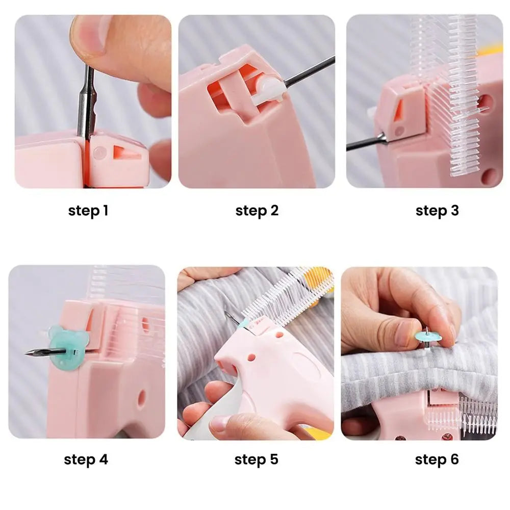 Portable Quick Clothing Fixer With Buckles Micro Stitch Tag Gun for Clothes Fixer Tool
