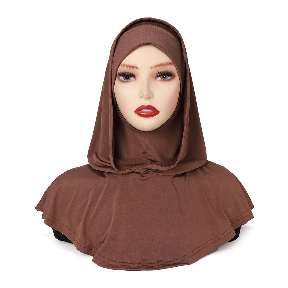 New Ready to Wear Hijab Muslim Undercap Jersey Instant Headscarf Islam Comfort Neck Covered Scarf Light Turban