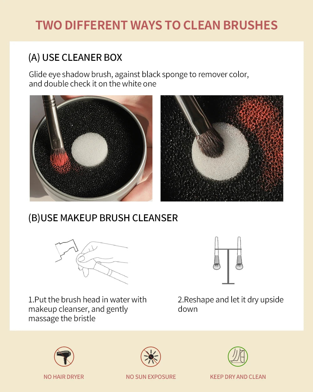 OVW Cosmetic 2/6 pcs Makeup Eye Shadow Brush Set Goat Hair Tool Ultra Soft Make Up Tapered Blender Diffuse Kit Cut Crease Brush