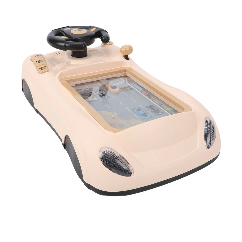 Kids Steering Wheel Racing Car Toy Car Racing Adventure Toy with Steering Wheel Interactive Simulated Driving Racing Car Game