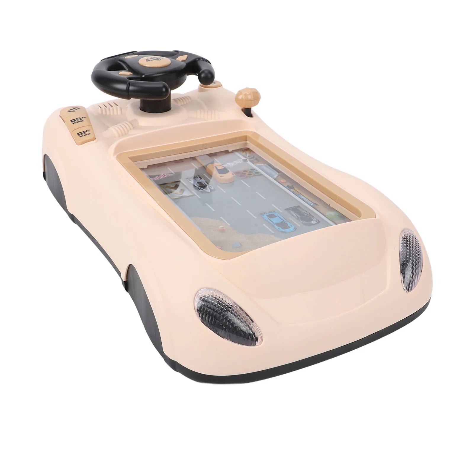 Kids Steering Wheel Racing Car Toy Car Racing Adventure Toy with Steering Wheel Interactive Simulated Driving Racing Car Game
