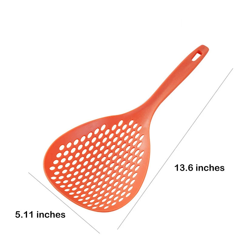 large scoop colander strainer kitchen large noodle scoop long handled drain filter noodle dumpling wonton scoop