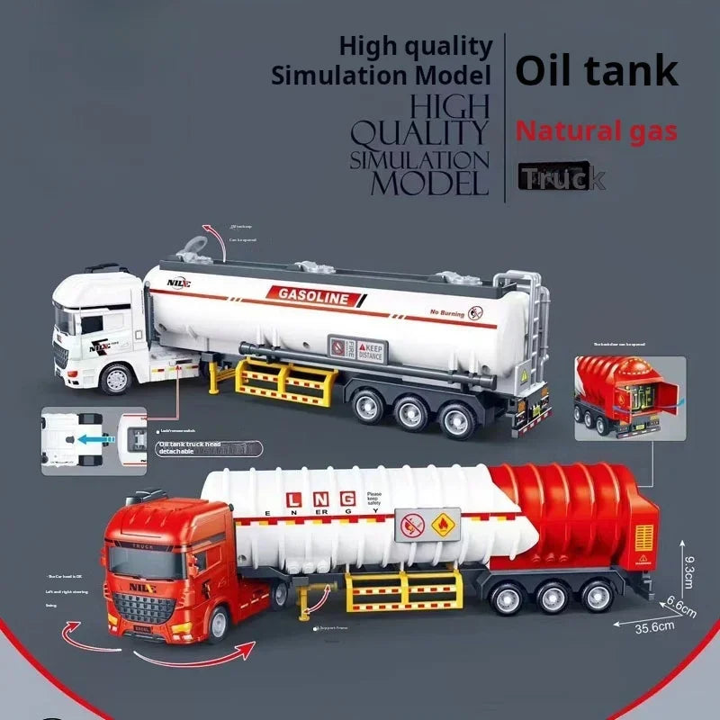 1/50 Simulation Alloy Head Diecasts Toy Engineering Vehicle Toy Excavator Crane Model Truck Car Toys for Boys Gifts Home Decor