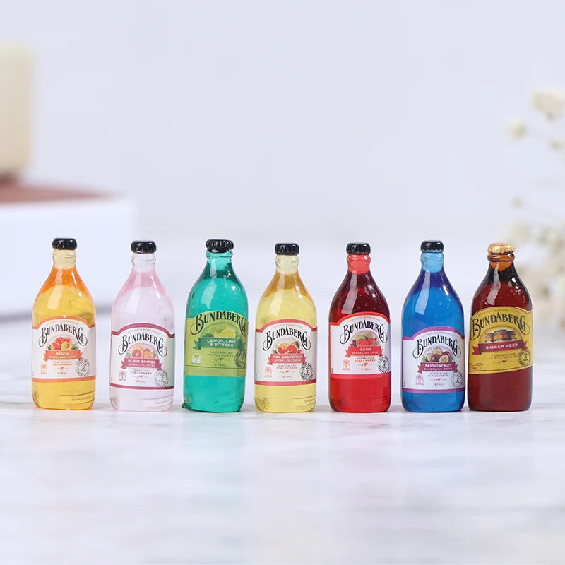 1 Set 1/12 Miniature Wine Bottles Dollhouse Kitchen Accessories - Mini Dolls House Living Room Accessories Beer Drink Bottles