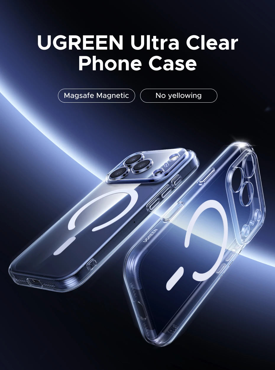 UGREEN Magnetic Case for iPhone 17 Pro Cases Shockproof Cover for iPhone 17 16 15 14 Pro Air 17pro max for Magsafe Macsafe Case